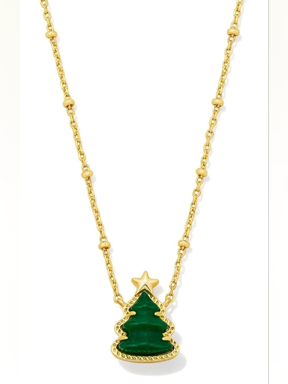 Kendra Scott Holiday Tree Gold Short Pendant Necklace